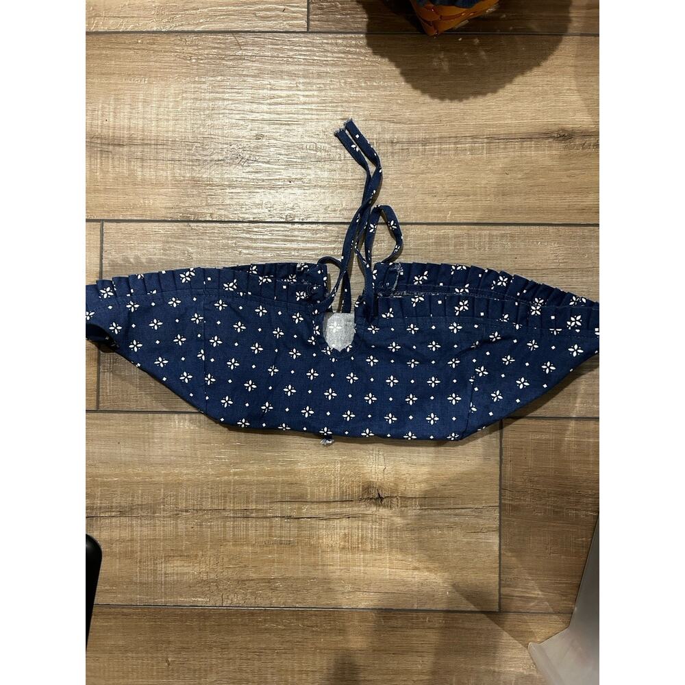 Longaberger Pie Basket Over Edge Liner CLASSIC BLUE Hard to find